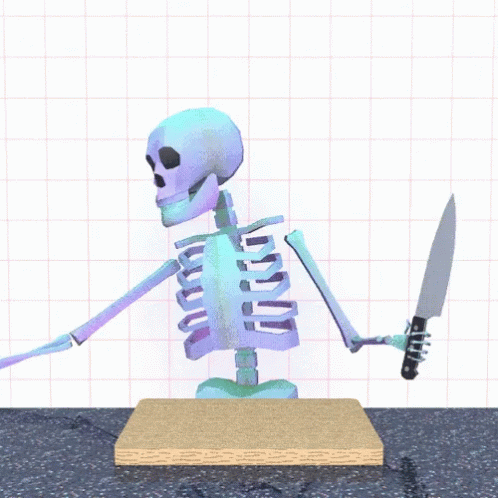 Skeleton Slice Potato Using Chef Knife GIF