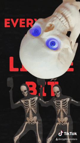 Skeleton Upside Down Tik Tok Dance Meme GIF