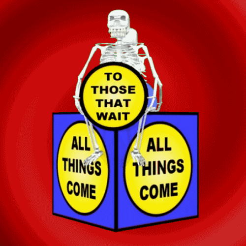 Skeleton Waiting Quotes GIF