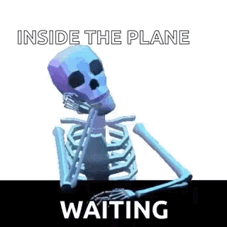 Skeleton Waiting The Delay GIF