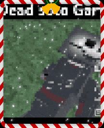 Skeleton With Candy Cane Border Saying Dead Solo Got