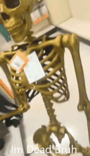 Skeleton With Im Dead Bruh GIF