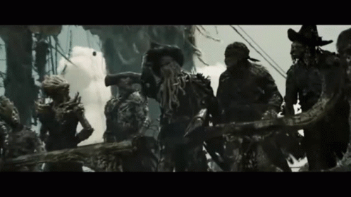 Skeletons Standing on a Ship