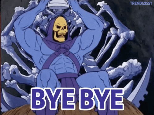 Skeletor from Masters of the Universe in Purple Hood and Blue Outfit