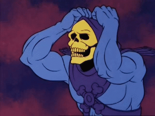 Skeletor Holding Head