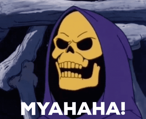 Skeletor in Purple Hoodie