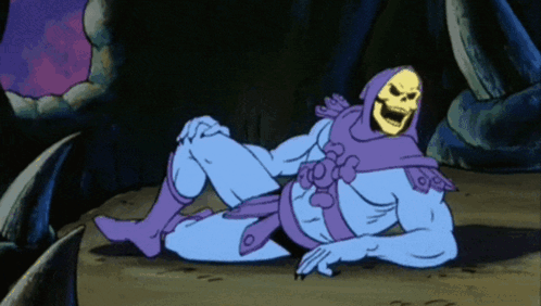 Skeletor Lying on Ground
