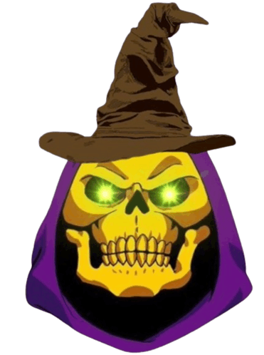 Skeletor Wearing Sorting Hat GIF