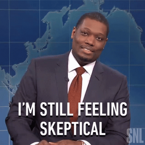 Skeptical Michael Che SNL GIF