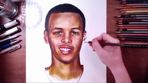 Sketch Animated Steph Curry GIF