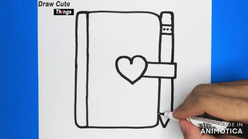 Sketch Of A Planner And Pencil GIF