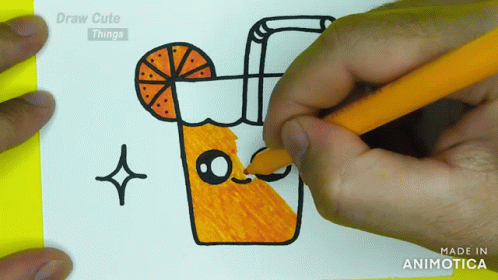 Sketch Of An Orange Juice GIF