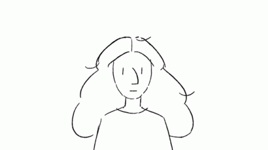 Sketch Woman Confusion Thoughts GIF