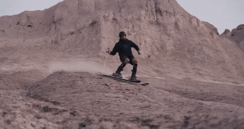 Ski Into Rock Mountain GIF
