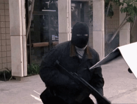Ski Mask Man Gun Fire GIF