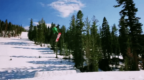 Skiing Coming In Hot GIF