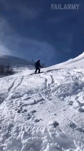 Skiing Fail Amazing Glacier GIF