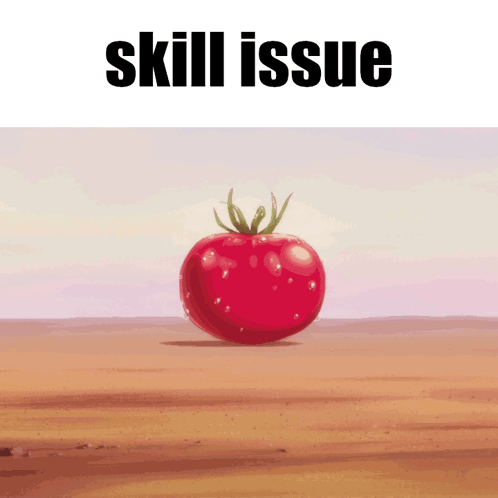 Skill Issue Tomato Explosion Meme GIF