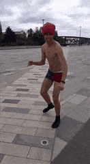 Skinny Man Doing Ricardo Dance GIF