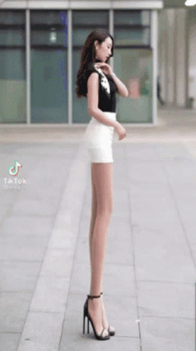 Skinny Woman With Long Legs GIF