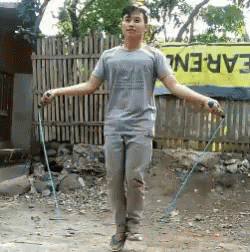 Boy Jumping Skipping Rope GIF