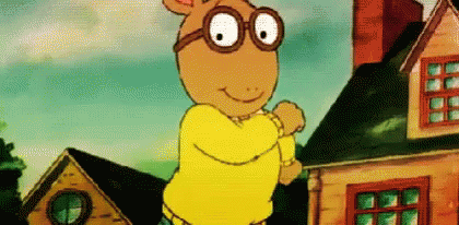 Cute Arthur Running Skipping GIF
