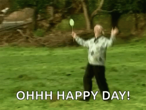Old Man Skipping Happy Day GIF