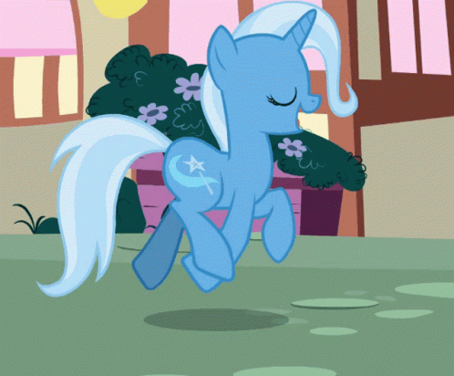 Little Pony Trixie Skipping GIF