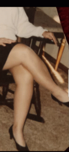 Crossed Leg Skirt Girl GIF