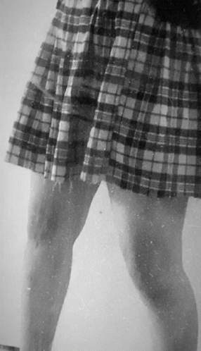 Black And White Checkered Skirt GIF