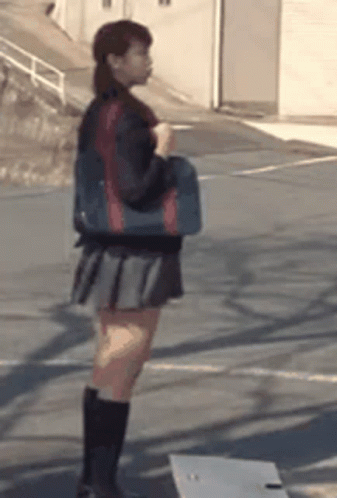 Asian Guy Blown Skirt GIF
