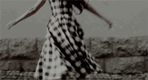 Checkered Skirt Spinning GIF