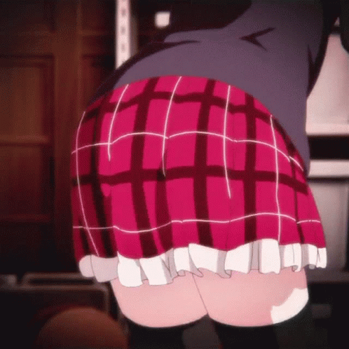 Anime Bouncing Skirt GIF