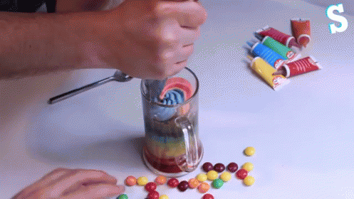 Skittles Candy Ice Cream GIF