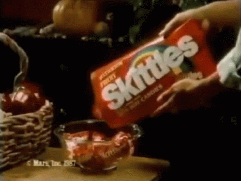 Skittles Candy Pack Pouring GIF