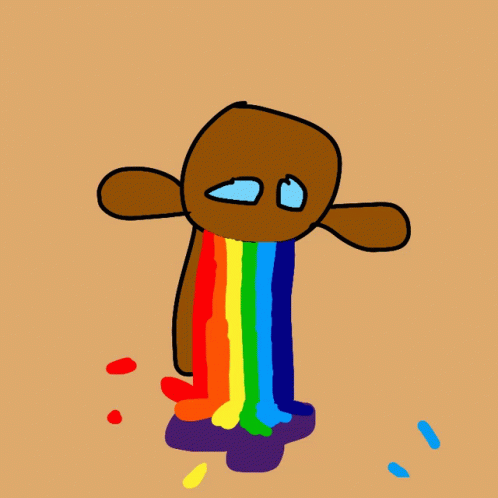 Skittles Candy Rainbow Vomit GIF