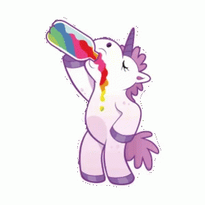Skittles Candy Unicorn Drink GIF