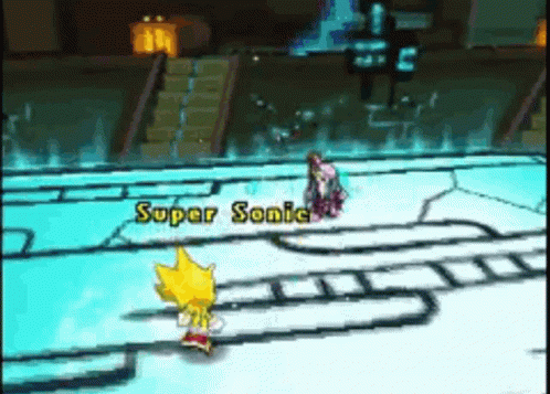 Super Sonic Video Game Play GIF