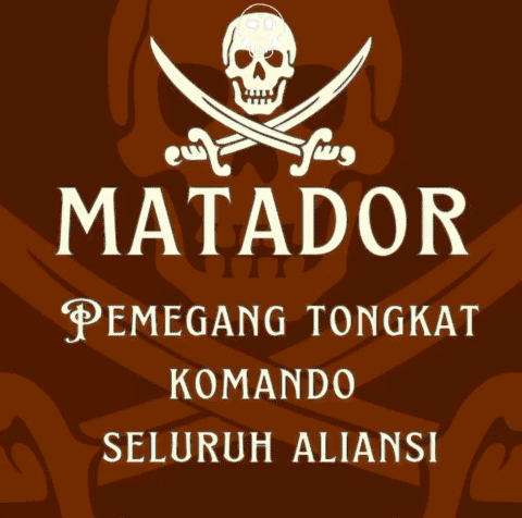 Skull and Crossed Swords Matador Poster