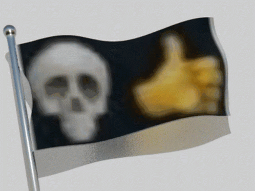 Skull And Like Emoji Flag GIF