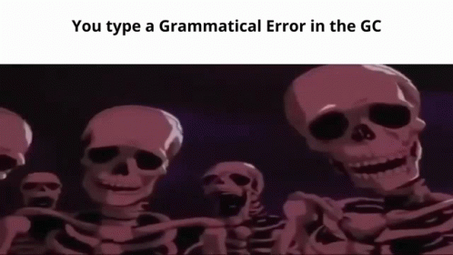 Skull Grammatical Error Creepy GIF