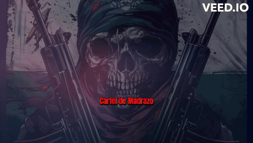 Skull Holding Guns Cartel de Madrazo