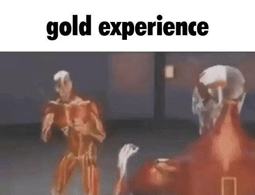 Skull Meme Gold Experience Punch GIF
