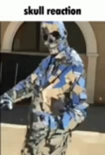 Skull Meme Sparkly Reaction GIF