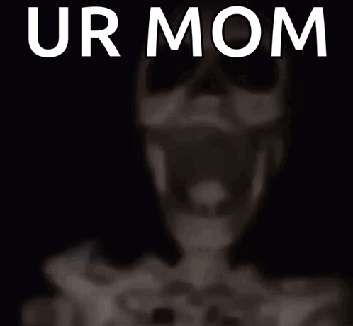 Skull Meme Your Mom Spinning Fan GIF