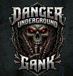 Skull Poster Saying Danger Underground Gang GIF