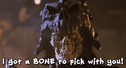 Skull Saying I Got a Bone to Pick With You