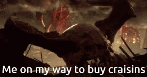 Skull Saying Me on My Way to Buy Raisins