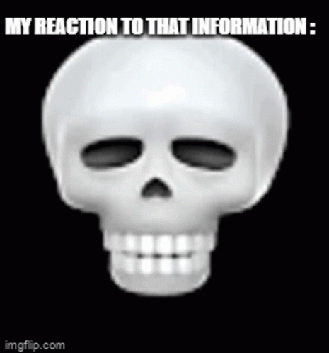 Skull Shocked Reaction Emoji GIF
