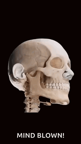 Skull With Hole and Mind Blown